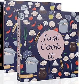 SOLIGT Recipe Binder Kit - 3 Ring Full Page Recipe Book Binder 8.5"x11" with 60 Page Protectors, 12 Dividers and Labels - Image 1