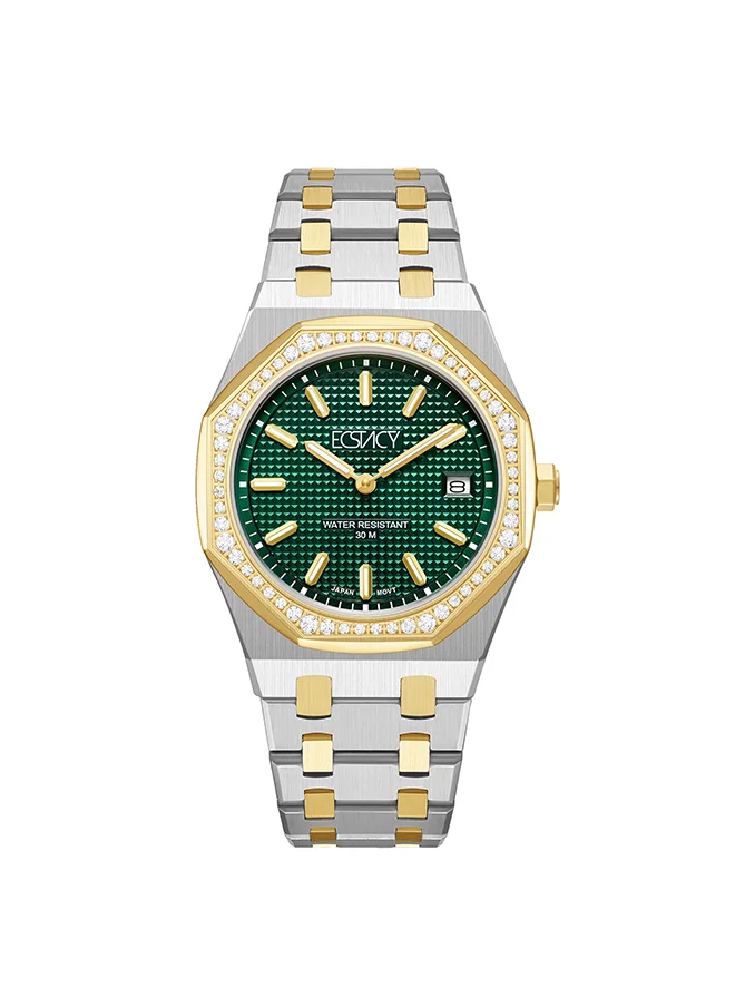 ECSTACY Women's Watch, Analog Display and Stainless Steel Strap - E24503-TBTH, Gold