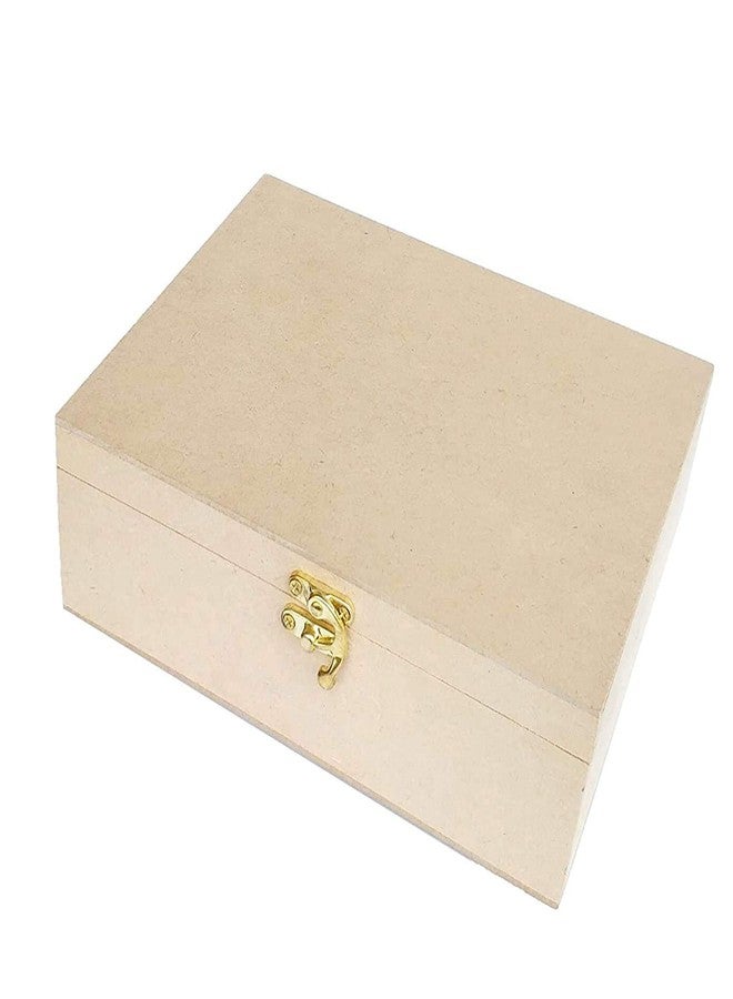 MHE Meenakshi Handicrafts Emporium - Plain MDF Wood Blank Rectangular Box Craft for Painting, Sheet Craft, Decoupage, Resin Art Work & Decoration Size (8x6 inch, Height 3 Inch) - Image 2