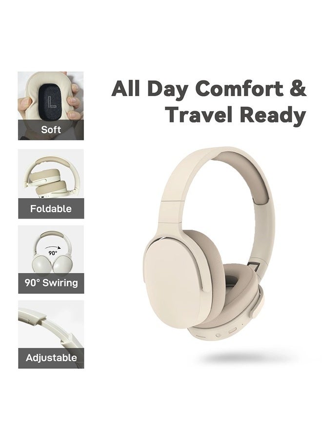 ShebSheb - Wireless On Ear Bluetooth Headphones,Foldable Bluetooth Wireless Headset Over Ear with Noise Cancelling Microphone - Image 1