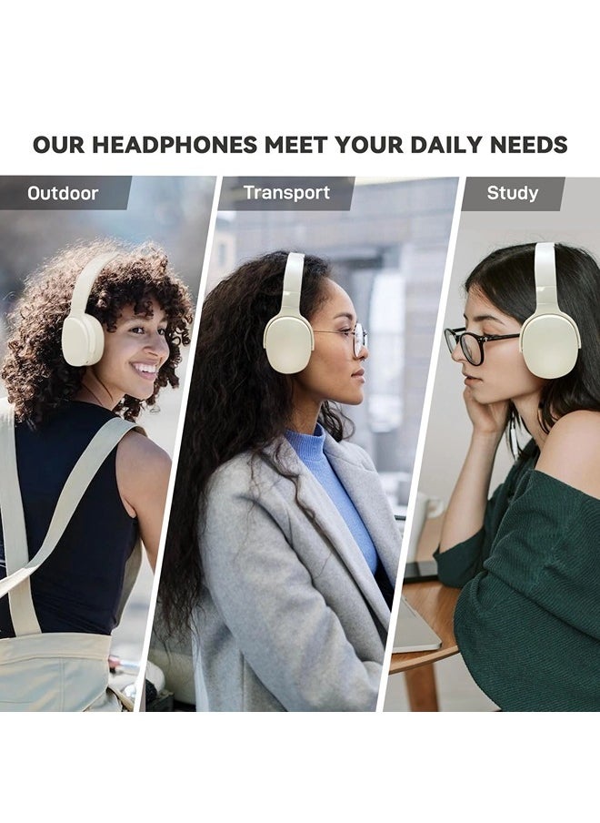ShebSheb - Wireless On Ear Bluetooth Headphones,Foldable Bluetooth Wireless Headset Over Ear with Noise Cancelling Microphone - Image 1