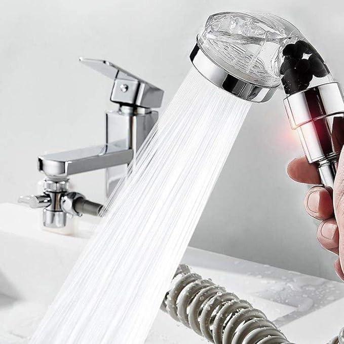 Alark Sink Hand Shower Faucet Washbasin Faucet External Shower Small Nozzle Set For Home Bathroom Kitchen Basin Adjustable Hot And Cold Shower Kit for Washing Dogs and Hair Tap Sink 17x8x10 CM - Image 2