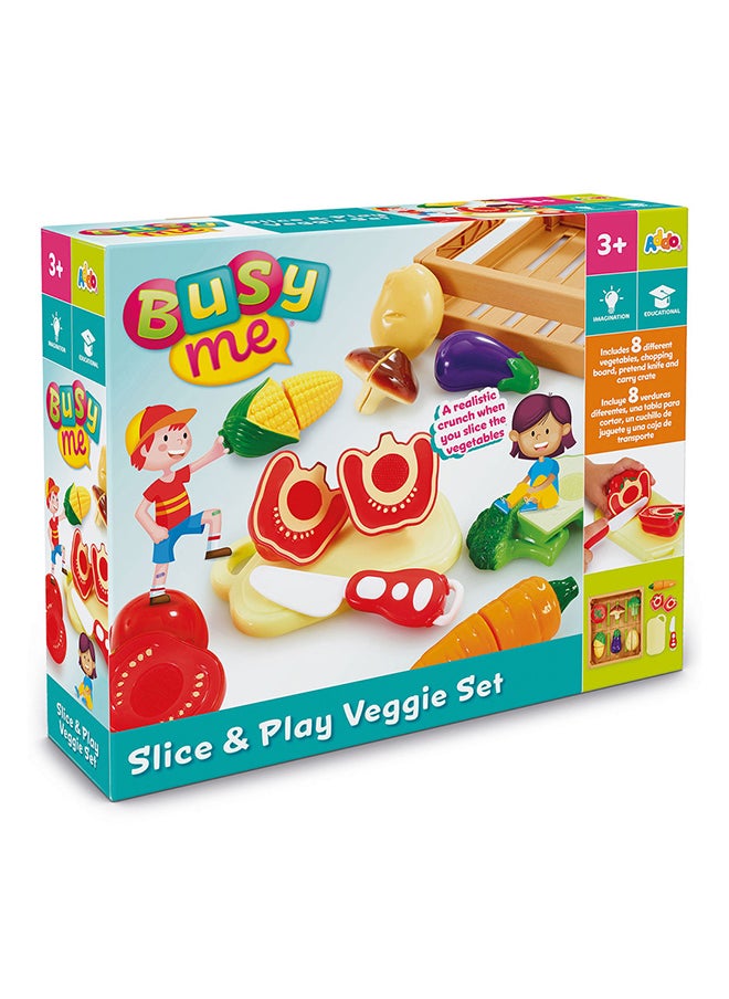 ADDO Busy Me Slice And Play Veggie Set, Kitchen Playset , Cooking Playset, Interactive Playset, Imaginative Play, Role Play , Pretend Play, Gift For Kids And Toddlers  - Image 4