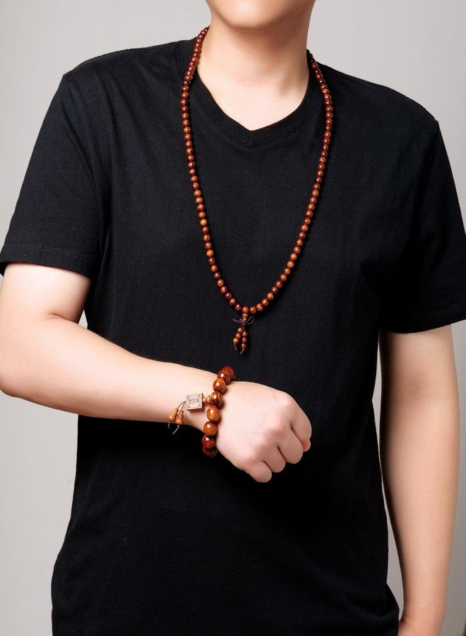 Hondark Natural Wooden Adult Bracelet Spring Chain Bracelet， 1pc/pack (Dia.15mmX15pcs) - Image 5