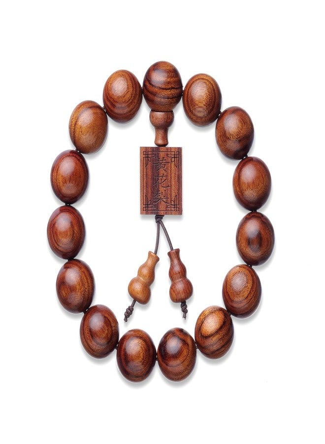 Hondark Natural Wooden Adult Bracelet Spring Chain Bracelet， 1pc/pack (Dia.15mmX15pcs) - Image 2