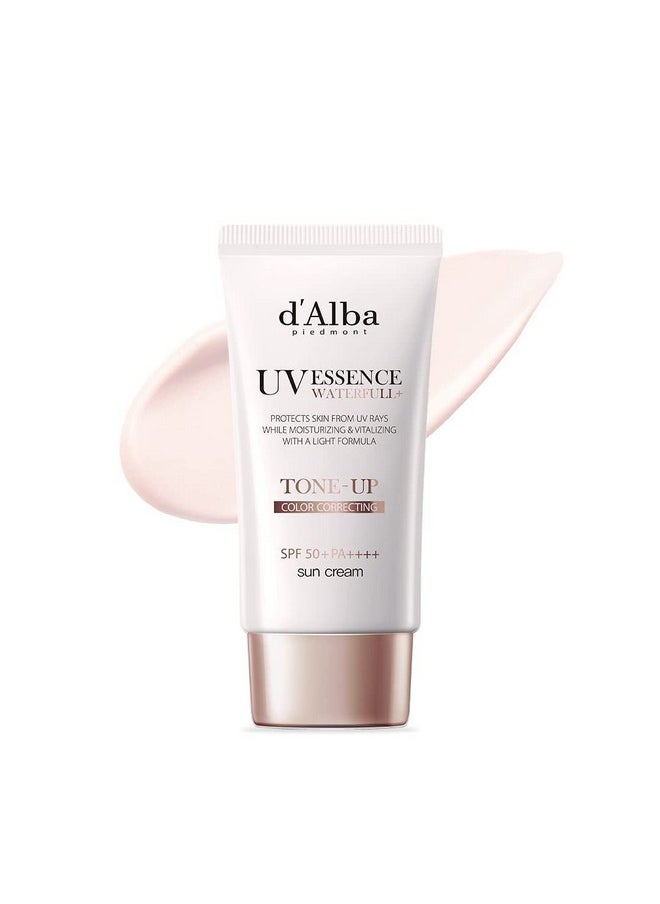 d'alba Piedmont واقي شمسي من دا ألبا الإيطالي الأبيض من Waterfull Tone Up للعناية بالبشرة، مرطب ملون مع عامل حماية من الشمس 50+ Pa++++ واقي شمسي متوهج، لطيف وآمن للاستخدام لجميع أنواع البشرة  - Image 2