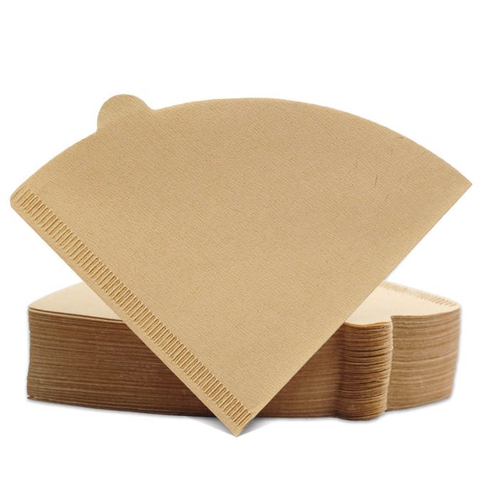 CONE COFFEE FILTERS SIZE 02 100 COUNT 14 CUPS UNBLEACHED V02 DISPOSABLE COFFEE FILTER PAPER COMPATIBLE WITH CONICAL SHAPED POUR OVER COFFEE DRIPPER AND DRIP COFFEE MAKER