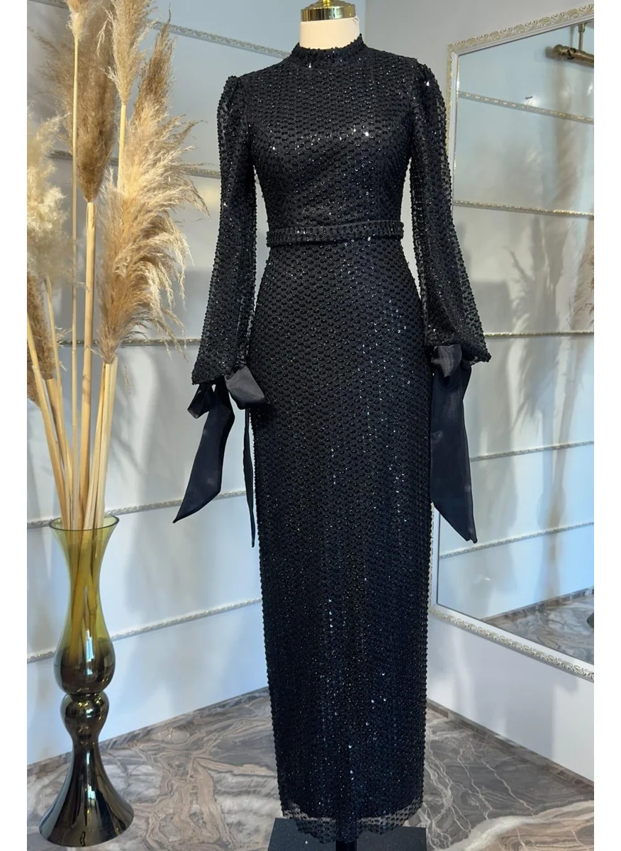 Esilanur Sude Hijab Evening Dress Black