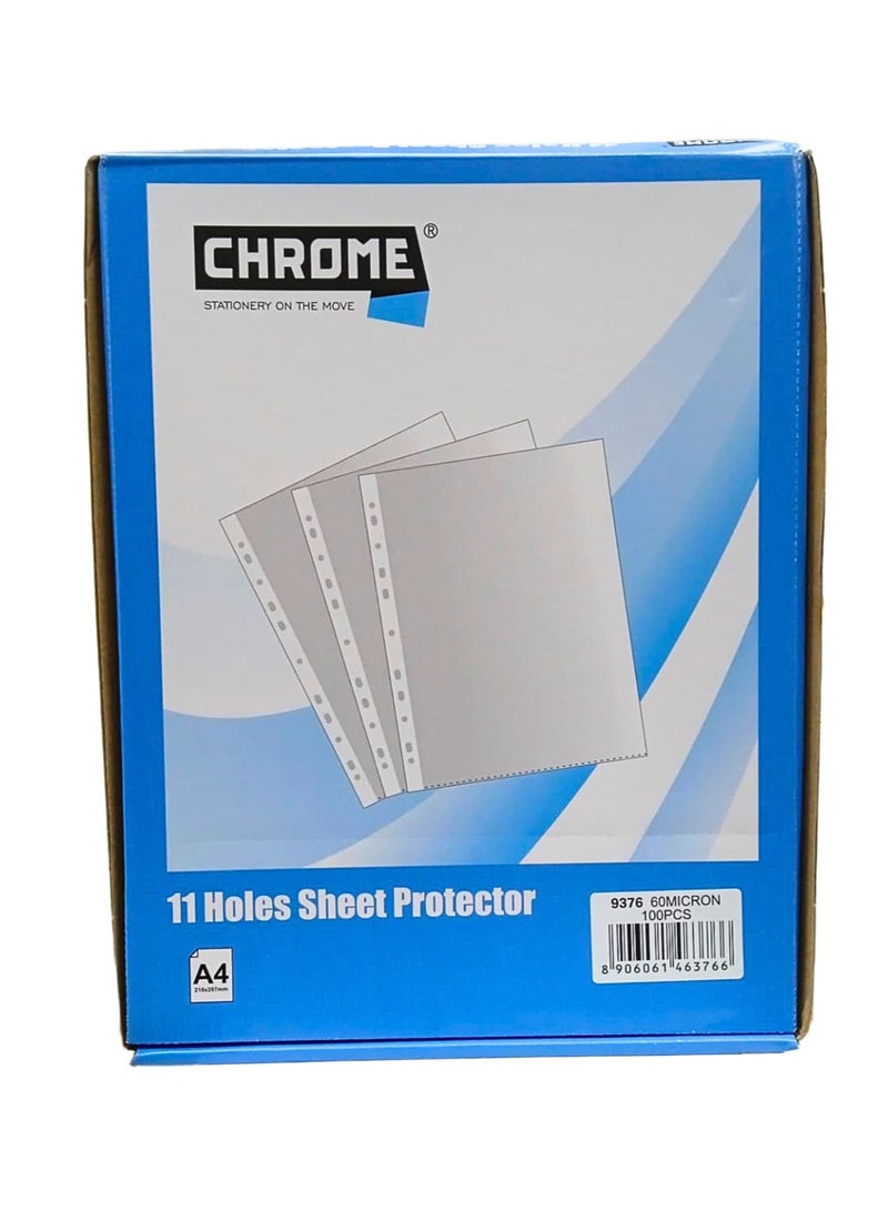 chrome Punched Pocket Reinforcement  60 Micron Thickness 100-Piece - Image 1
