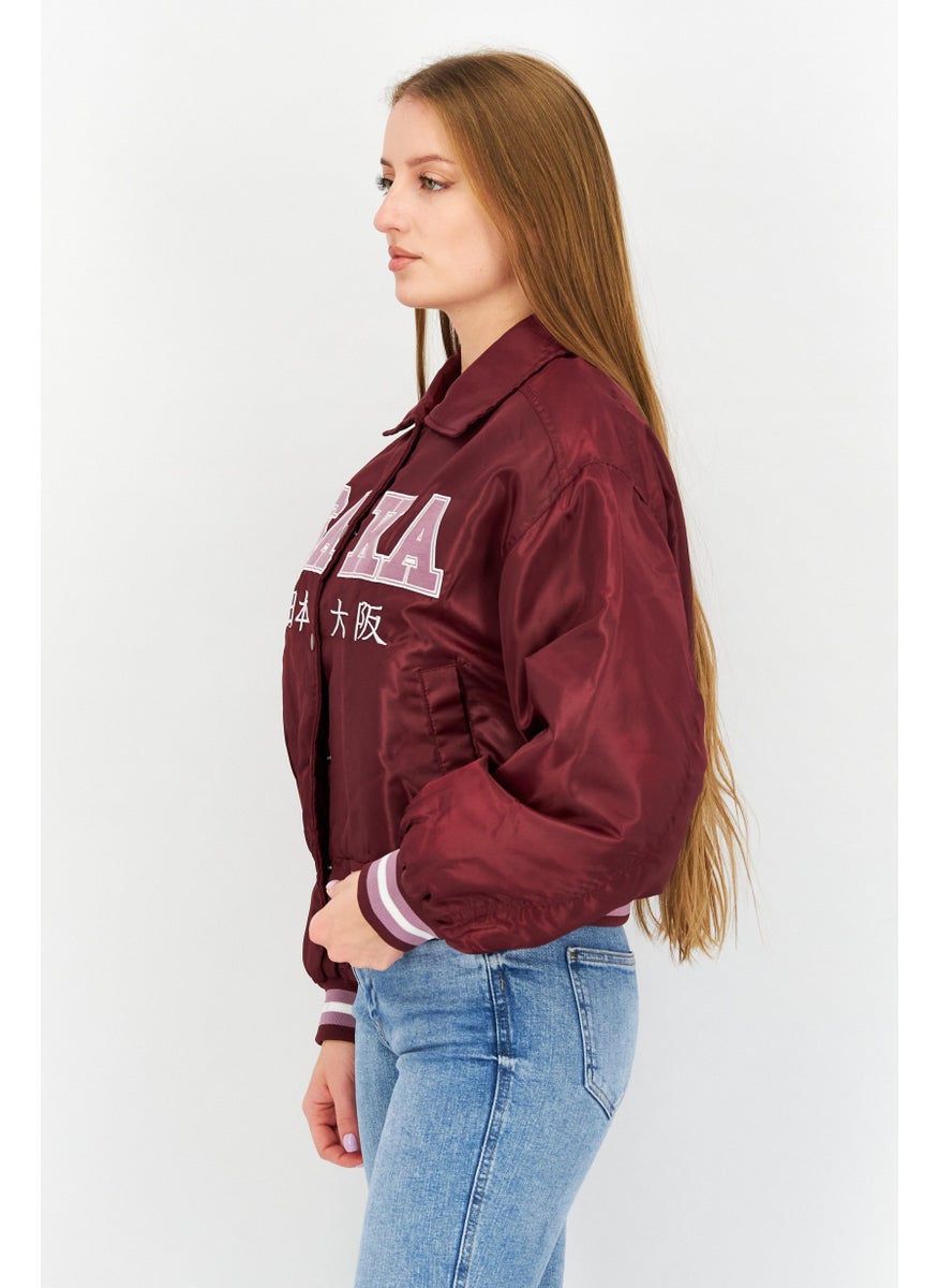 Don't Call Me Jennyfer - Women Osaka Puffer Jacket, Burgundy - Image 1