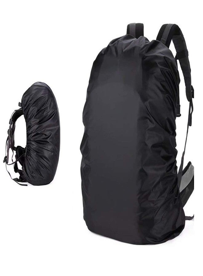 NIV Creation Waterproof Nylon Rain Cover for Backpack | Universal Fit Bag Cover for College, School & Office Bags | Dustproof, Rainproof & Lightweight Backpack Protector (Black, Pack of 1) - Image 1