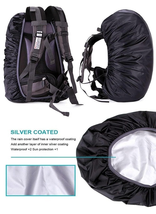 NIV Creation Waterproof Nylon Rain Cover for Backpack | Universal Fit Bag Cover for College, School & Office Bags | Dustproof, Rainproof & Lightweight Backpack Protector (Black, Pack of 1) - Image 2