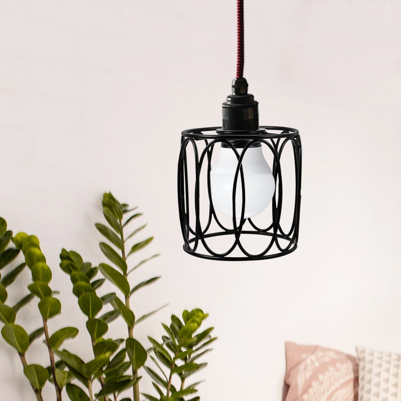 Light Metal Lampshade Hollow Lampshade Hanging Ceiling Light Lampshade (E14) - Image 4