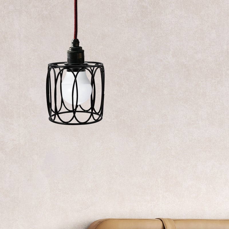 Light Metal Lampshade Hollow Lampshade Hanging Ceiling Light Lampshade (E14) - Image 3