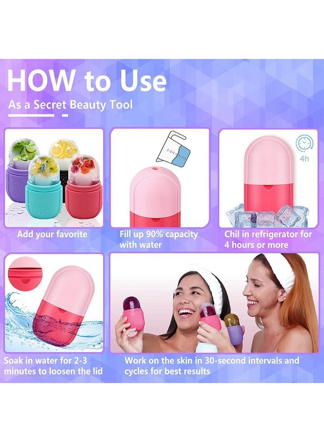 PULSBERY Ice Roller For Neck, Face & Eyes Massage, Reusable Facial Tool For Glowing & Tighten Skin - Multicolor - Image 5