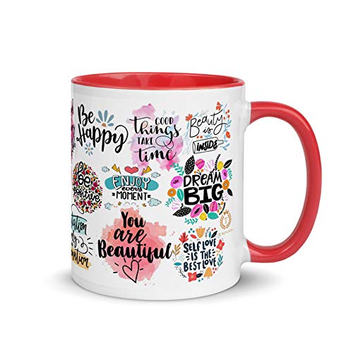 TAJNAN “Dream Big, Be Happy” Inspirational Quote Mug –You are Beautiful Affirmation Mug- 11oz Ceramic Coffee Cup with Positive Affirmations – Motivational Gift for Women, Teens & Friends - Image 1