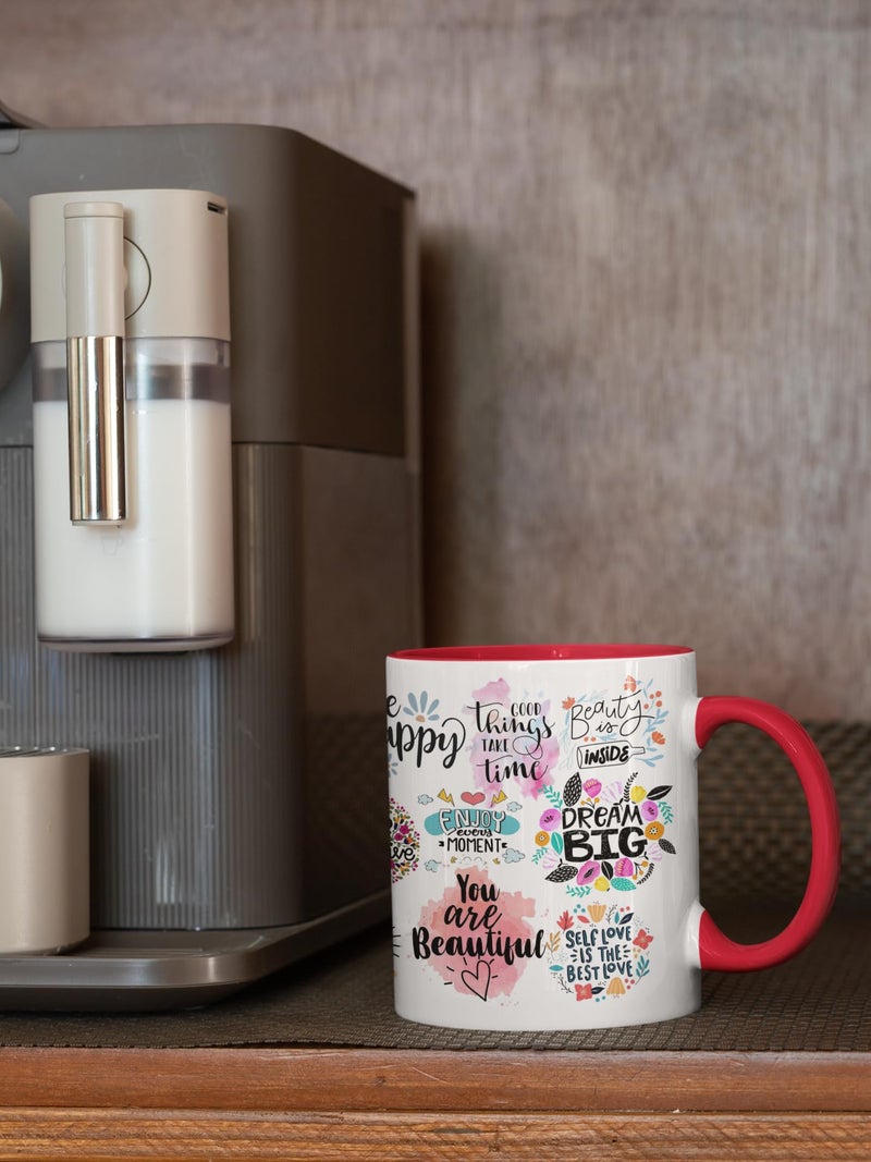 TAJNAN “Dream Big, Be Happy” Inspirational Quote Mug –You are Beautiful Affirmation Mug- 11oz Ceramic Coffee Cup with Positive Affirmations – Motivational Gift for Women, Teens & Friends - Image 4