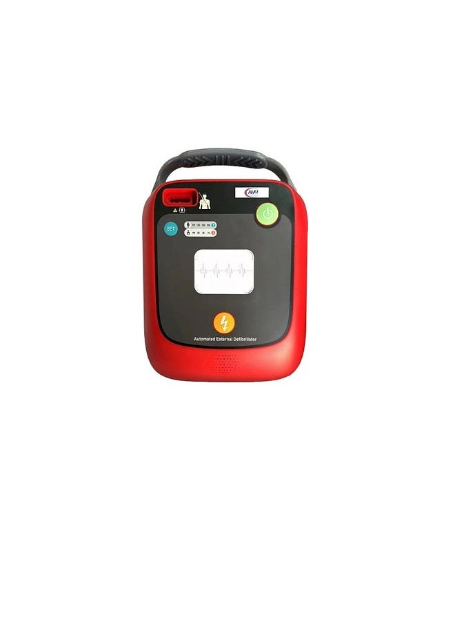 ABRONN Automated External Defibrillator HBO-09 with Real-Time ECG Monitor, 150J Adult & 50J Pediatric Modes, Adjustable Voice Prompts, 12 Languages, IP55 Waterproof, Regular Self-Testing, Rugged Design  - Image 3