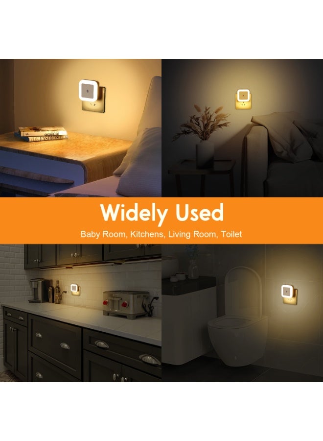 Naxifly 2 PCS Night Light, Naxifly Warm LED Night lights with Smart Dusk to Dawn Sensor, Plug into Wall Nightlights Suitable for Bedroom, Bathroom, Hallway, Kitchen, Stairs, Kids, Adults - Image 5