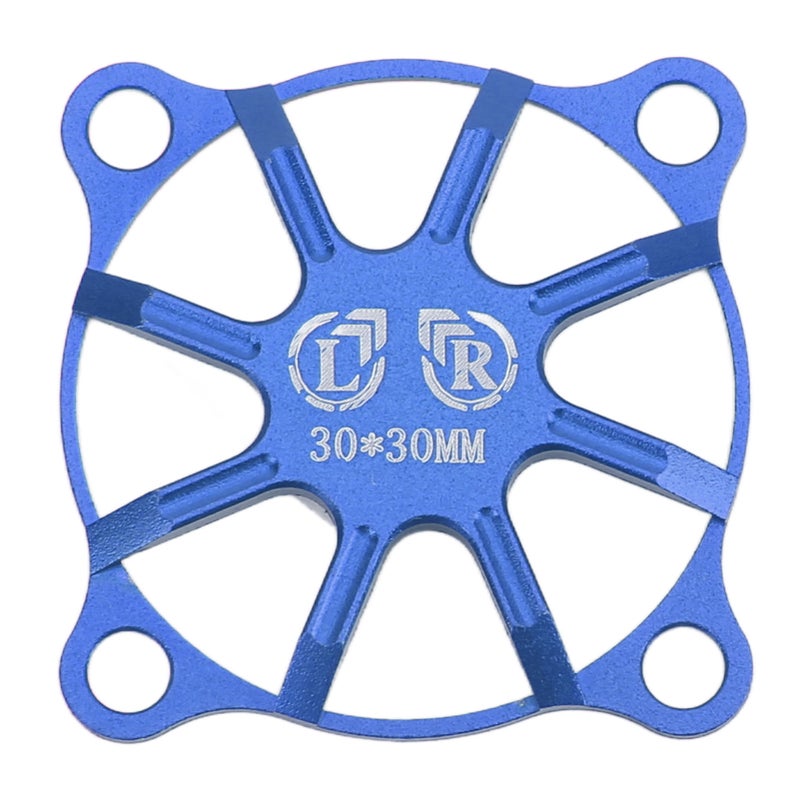 RC Cooling Fan Cover Small Aluminum Alloy Remote Control Car Electric Motor ESC Cooling Fan Cover 30x30mm Dark Blue - Image 1