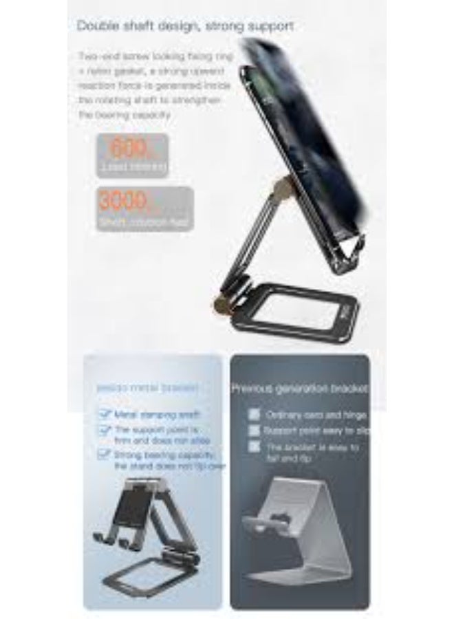 C98 Mini Desktop Mount for Phones & Tablets Aluminum Alloy Universal Anti-Skid Design - Image 3