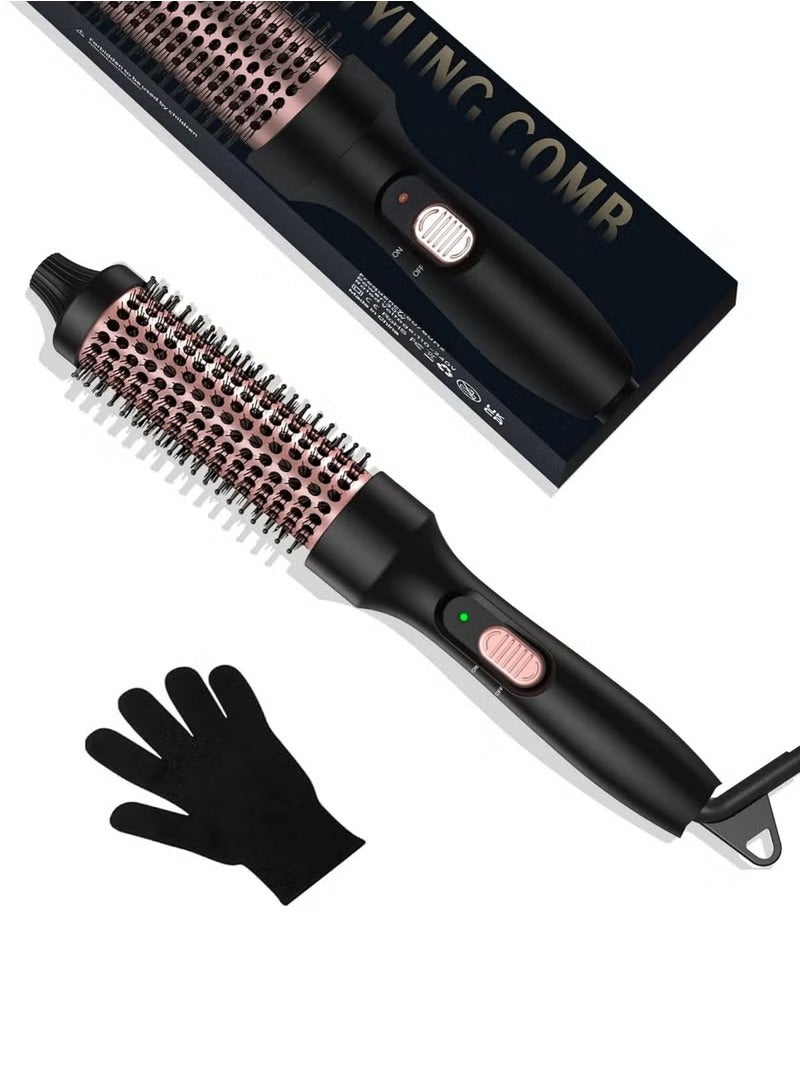 Thermal Brush, 32mm Heated Curling Brush for Perfect straight hair  Voluminous Curls - Dual Voltage, 30s Fast Heating, Ceramic Tourmaline Ionic Technology - Image 1