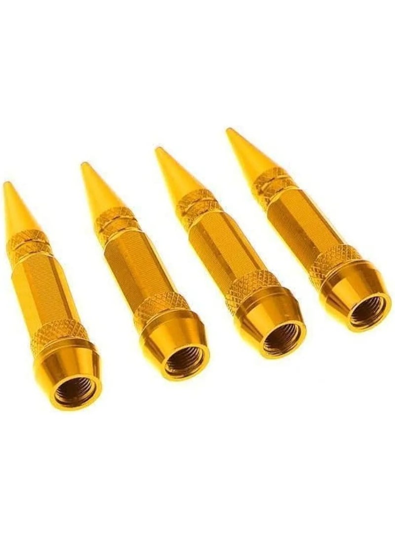 4 PCS - Car Wheel Valve Stem Caps - Multi-Color Aluminum Metal - Tire Air Cover for Cars & Motorcycles - Image 2