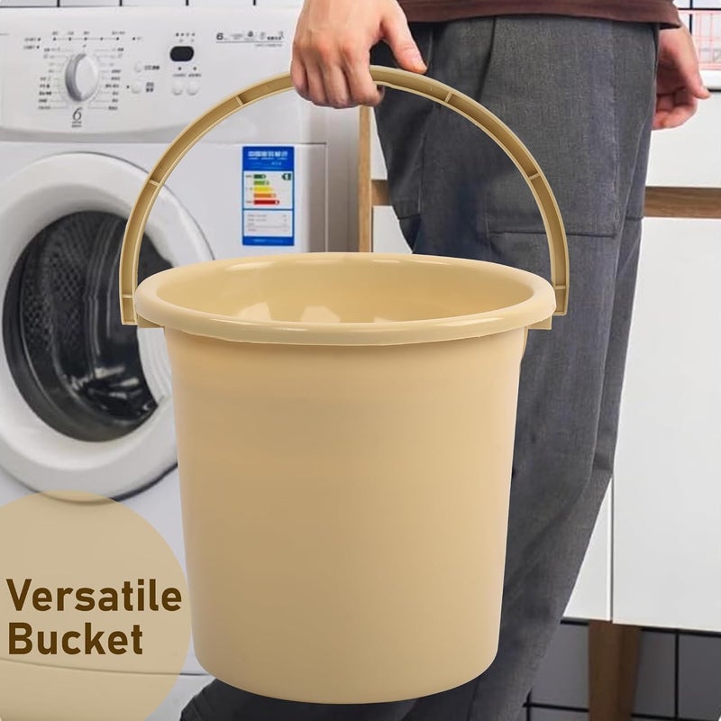 Urbane Home Urbane Home Set of 12 Bathroom Combo Set Bathing Set Bathware Set Bathroom Accessories Set 4 Piece Tub4 Piece Bucket 4 Piece Mug Combo Set for Bathroom Beige  - Image 4