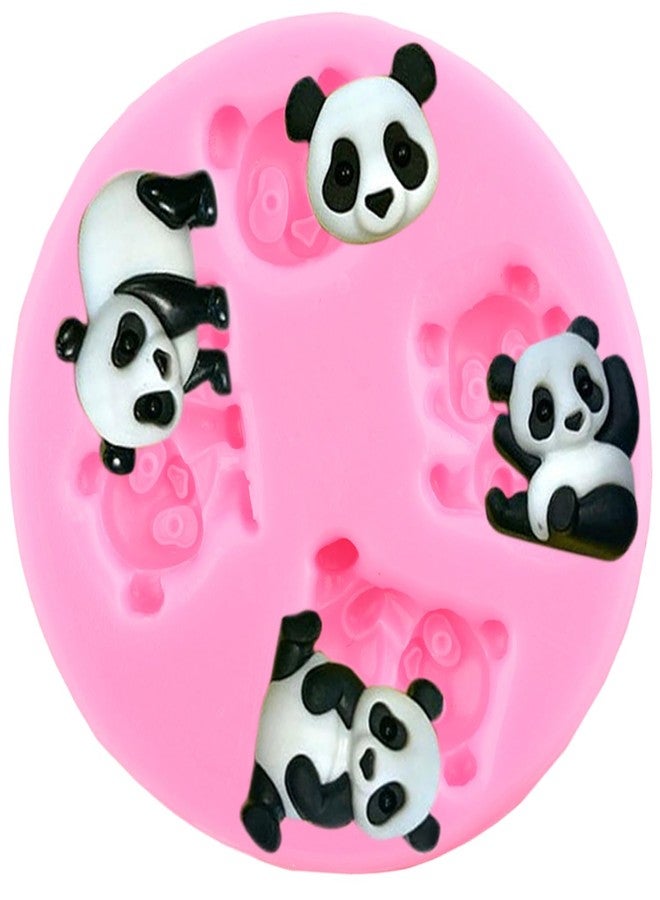 YIHUOMOLDS Panda Bear Silicone Mold Panda Fondant Molds for Cake Decorating Cupcake Topper Chocolate Candy Gum Paste Polymer Clay - Image 1