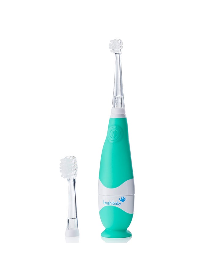 brush-baby BabySonic Electric Baby Toothbrush for Infants and Toddlers - Engaging Light-Up Head for Fun Brushing, Includes Soft Bristles & Smart Timer, With 1 Brush Replacement Head, Teal Color - Image 3