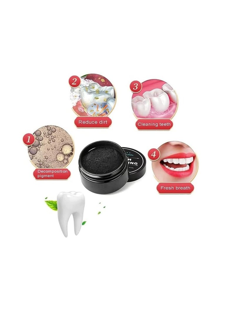 ORiTi Teeth Whitening Charcoal Powder + Bamboo Brush Oral Care Set, Natural Activated Charcoal Teeth Whitener Powder - Image 5