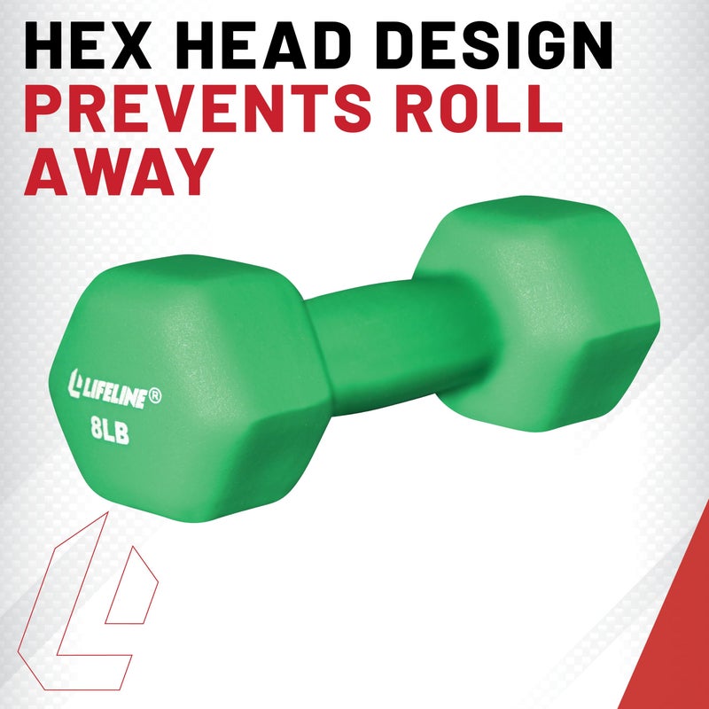 Lifeline Fitness Neoprene Dumbbell Weights â€“ Premium Individual Hand Weights â€“ Multiple Weight Options Available - Image 4