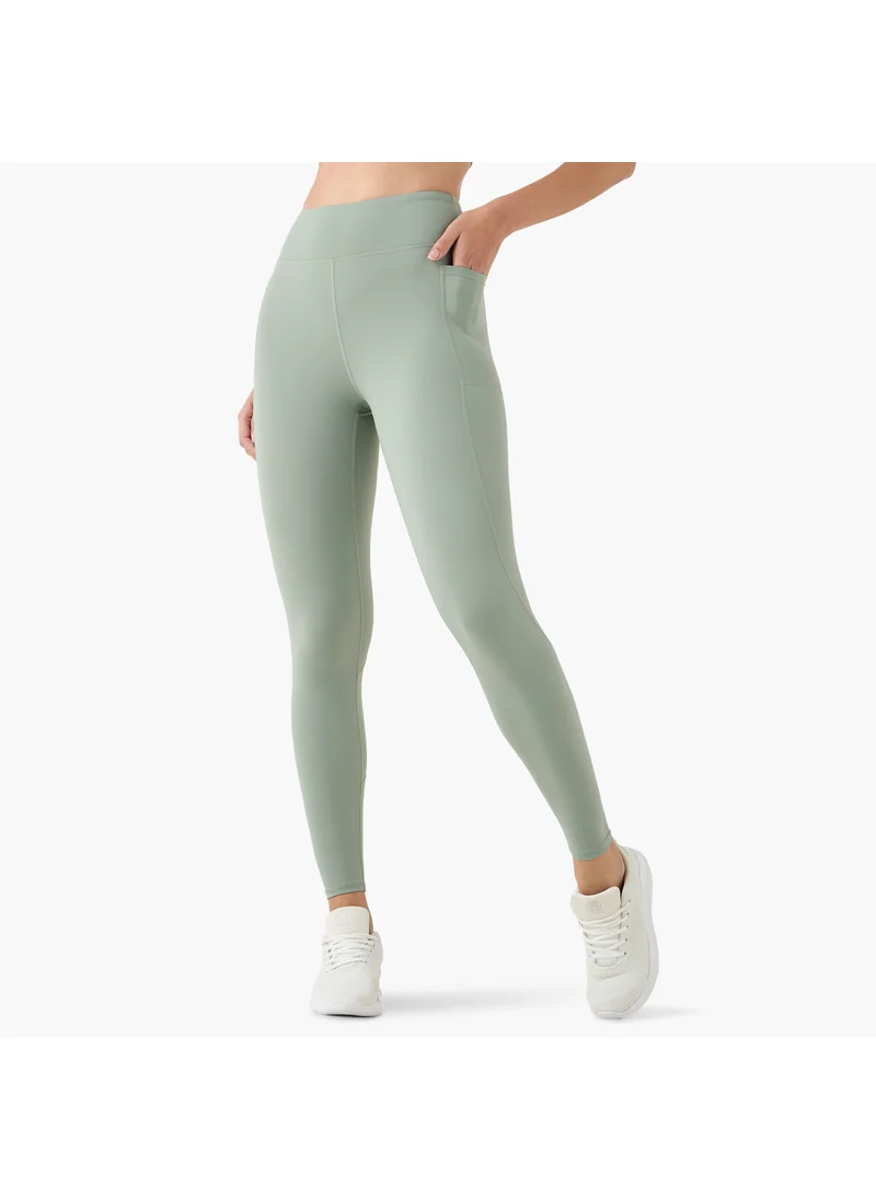 ادوت من سبلاش Textured Leggings with Elasticated Waistband and Pocket