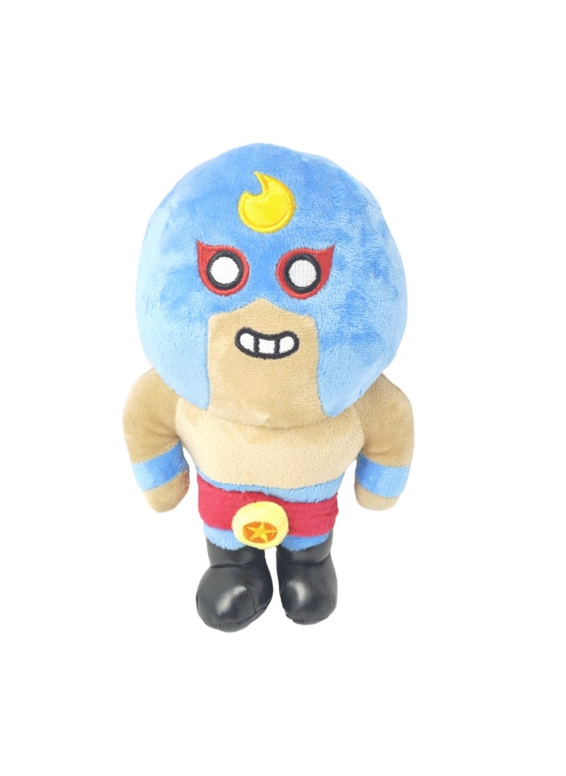 Generic - 25cm Blue Head Crescent Wilderness Game Plush Toy, Game Surrounding Plush Doll Bag Pendant, Doll Soft Plush Toy Boy Girl Birthday Gift - Image 1