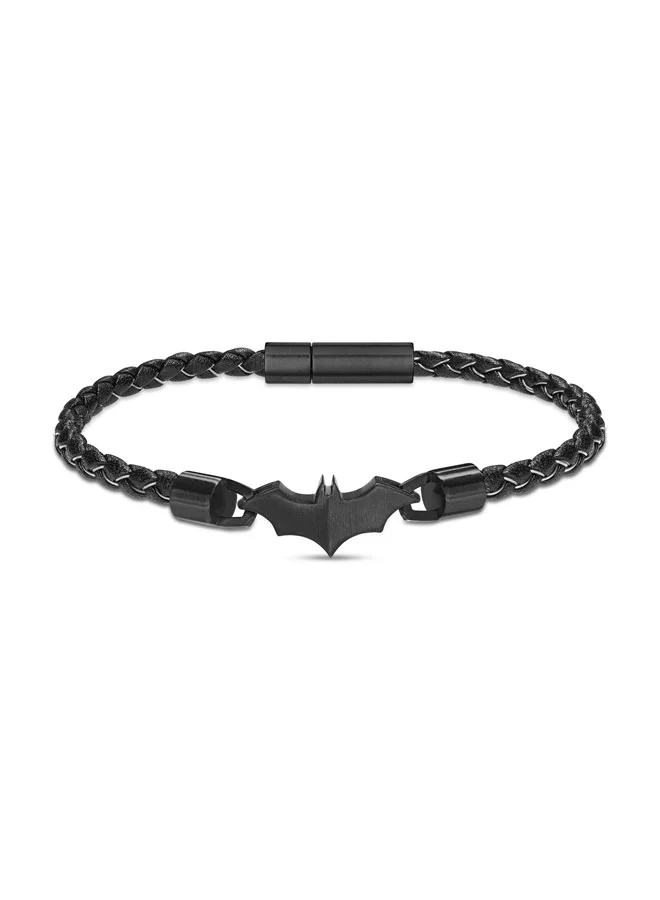 بوليس Batarang Black Leather Gents BraceletPEAGB0034701