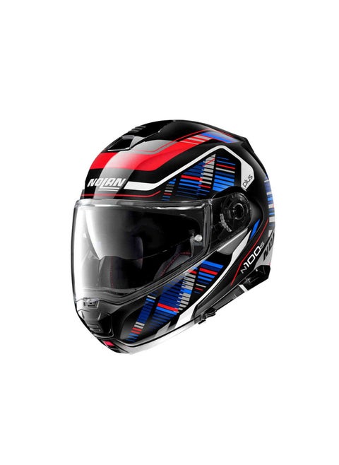 NOLAN N100-5 PLUS N-COM STARBOARD 48 HELMET - BLACK RED BLUE