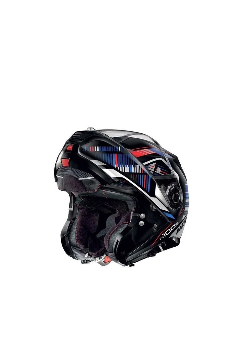 Nolan - NOLAN N100-5 PLUS N-COM STARBOARD 48 HELMET - BLACK RED BLUE - Image 1