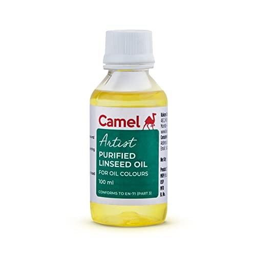 Camel Artist Purified Linseed Oil for Oil Color, 100ml (Yellow) - Image 1