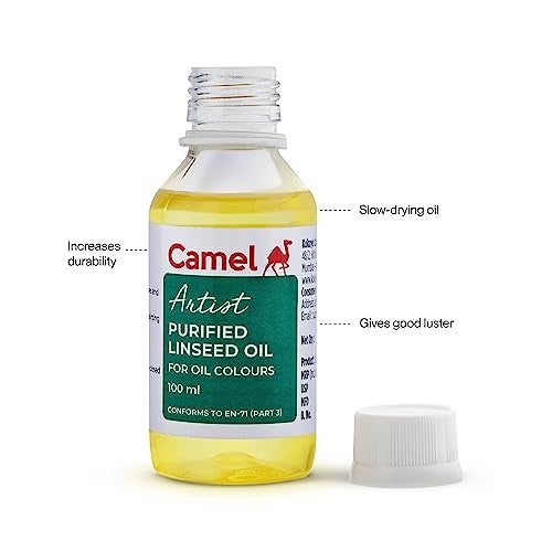 Camel Artist Purified Linseed Oil for Oil Color, 100ml (Yellow) - Image 2