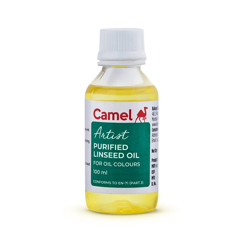 Camel Artist Purified Linseed Oil for Oil Color, 100ml (Yellow) - Image 3