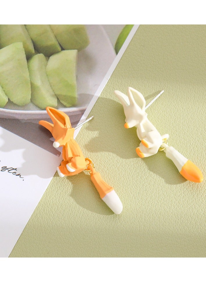 Playful Elegance · Fox-Themed 925 Sterling Silver Earrings - Image 1