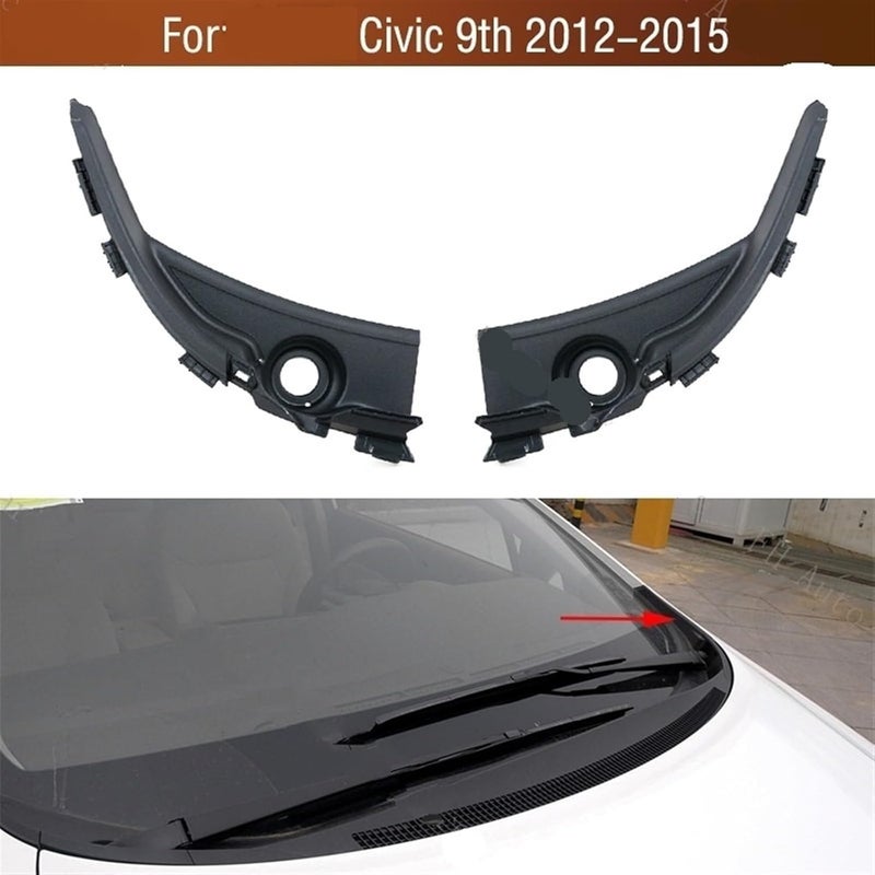 DEMULAX Front Windshield Wiper Water Deflector Plate for Civic - Image 4