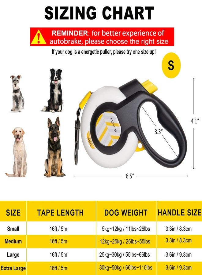 FIDA AutoBrake Retractable Dog Leash. Advanced Patented Design for Dog Pulling, 16 ft Heavy Duty No Pull Pet Walking Leash for Small Breeds. 360° Tangle Free, Soft Grip, Small Size. - Image 5