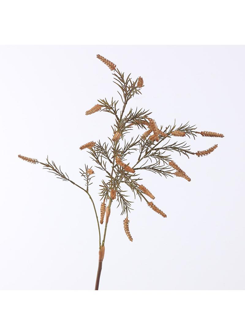 Generic 3-Pieces Artificial green plant simulation sage home garden decoration wedding flower grass-brown  - Image 1