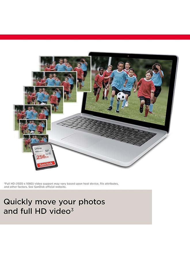 sandisk 256GB Ultra UHS I SD Card 150MB/s for DSLR and Mirrorless Cameras - SDSDUNC-256G-GN6IN - Image 2
