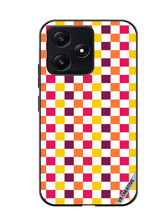 VR CREATIVE Protective Case Cover For Xiaomi Poco M6 Pro 5G Seamless With Colorful Checkerboard1 Design Multicolour - Image 1