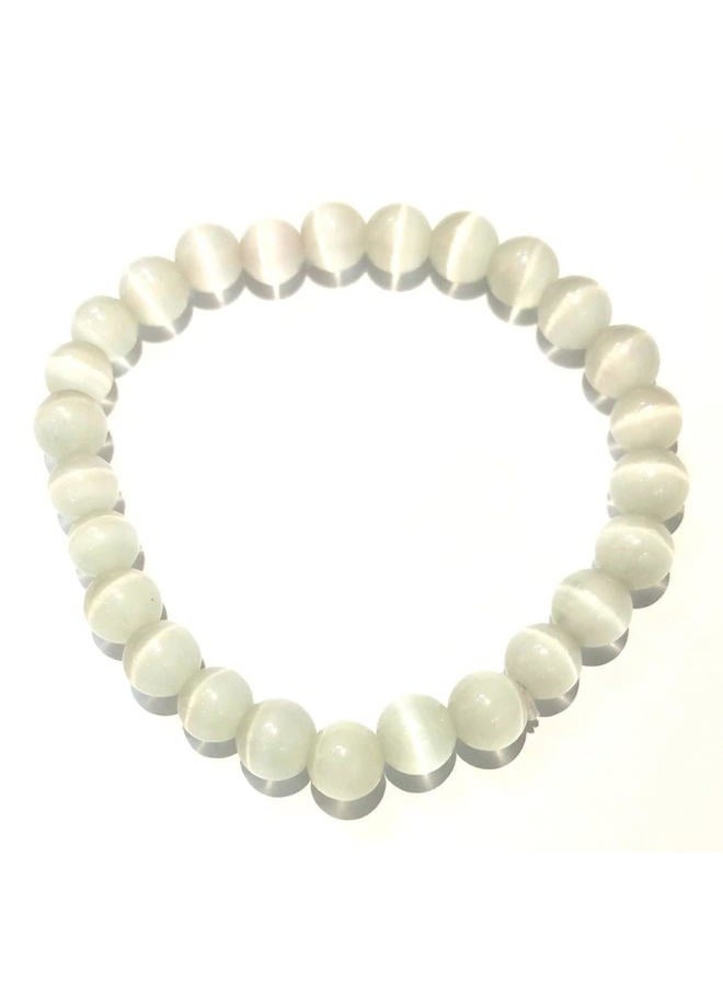 CRYSTALMIRACLE Selenite Beaded Bracelet Crystal Healing Fashion Jewelry Men Women Handcrafted Accessory Wellness Peace Meditation - Image 5