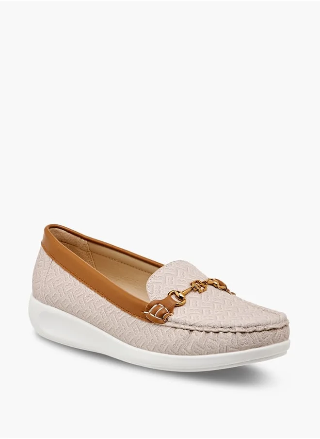 فلورا بيلا من شو إكسبرس Women Monogram Print Slip-On Loafers