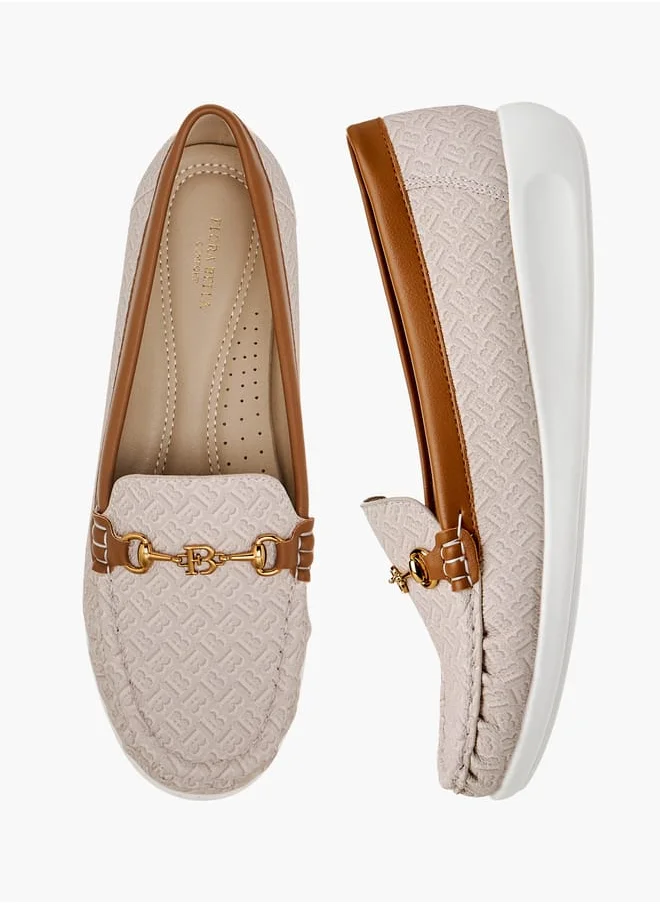 فلورا بيلا من شو إكسبرس Women Monogram Print Slip-On Loafers