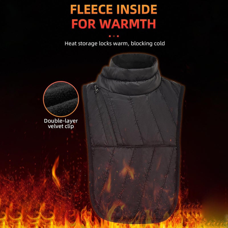 Windproof Thermal Winter Neck Gaiter Scarf Medium Size Black - Image 5